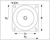 Machine voet 6002043 184 x 184 x 63 - 43 Shore A - thumbnail