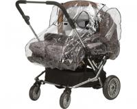 Playshoes Universele Regenhoes Tweelingenwagen Baby Transparant - thumbnail