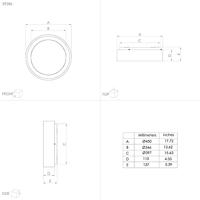 Stars of Light Led plafondlampMarghera 1 45cm wit - 39286 - thumbnail