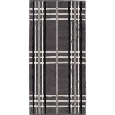 Cawö Cawö Noblesse Check Handdoek 50x100 anthrazit