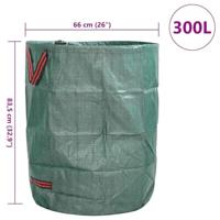 Tuinafvalzakken 12 pcs Groen 66 x 66 x 83,5 cm Polypropyleen - thumbnail