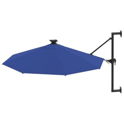 VidaXL Wandparasol met led&apos;s 300 cm blauw