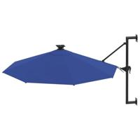 VidaXL Wandparasol met led&apos;s 300 cm blauw - thumbnail