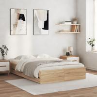 Bedframe met lades bewerkt hout sonoma eikenkleurig 120x200 cm - thumbnail