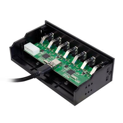 LogiLink USB HUB 3.0, 7-Port, 5,25\ intern + snellader poort