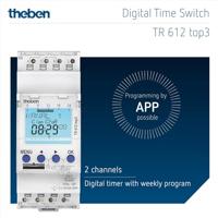 Theben 6120130 Schakelklok Digitaal Weekprogramma 2600 W IP20 Display-verlichting, Gangreserve, Zomer- en wintertijd omzetten (automatisch), Stopwatch, - thumbnail