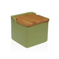 Zoutvaatje met deksel Versa Groen Keramisch 12,2 x 11,5 x 12,2 cm - thumbnail