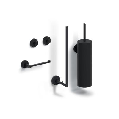 Complete Toiletset Clou Flat Mat Zwart