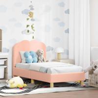 Peuterbedframe met hoofdbord Roze 70 x 140 cm Schapenstof - thumbnail