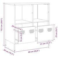 Dressoir 68x39x73,5 cm koudgewalst staal wit - thumbnail