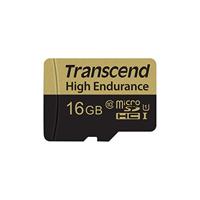 Transcend High Endurance microSDHC-kaart 16 GB Class 10 Incl. SD-adapter - thumbnail