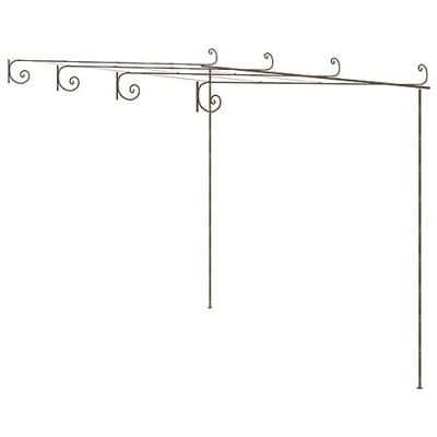 VidaXL Tuinpergola 4x3x2,5 m ijzer antiekbruin