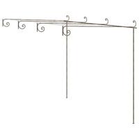 VidaXL Tuinpergola 4x3x2,5 m ijzer antiekbruin - thumbnail