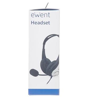 Hoofdtelefoon met microfoon Ewent EW3562 Zwart Zilverkleurig - thumbnail