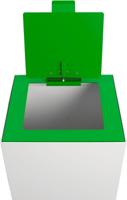 V-Part top met klep voor modulaire afvalbak 85 l en 90 l, groen - thumbnail