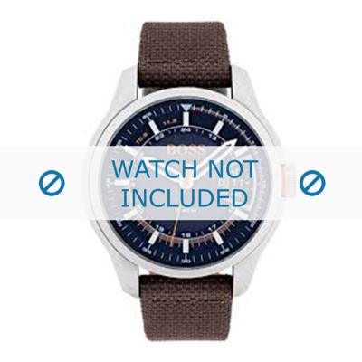 Horlogeband Hugo Boss HO1550002 / HB-300-1-14-2972 / HO659302778 Canvas Bruin 22mm