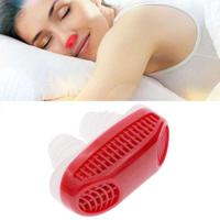 2 in 1 ABS silicone Anti Snurk Luchtreiniger (rood) - thumbnail
