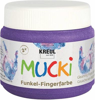 Creativ Company Mucki vingerverf, metallic paars, 150 ml/ 1 doosje