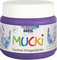 Creativ Company Mucki vingerverf, metallic paars, 150 ml/ 1 doosje - thumbnail