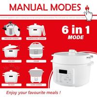 WOOZOO by Ohyama PC-MA3 Multicooker Wit Timerfunctie, Automatische temperatuuraanpassing, Multifunctioneel, Oververhittingsbeveiliging, Rijstkookfunctie, Met - thumbnail