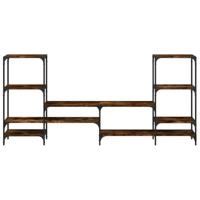 Tv-meubel 206,5x28,5x95 cm bewerkt hout gerookt eikenkleurig - thumbnail