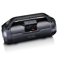 Lenco SPR-070 Boombox - IPX5 waterdichte Bluetooth Boombox - geïntegreerde 3000mAh batterij - 2 x 12 Watt RMS - FM-radio-ontvanger - lichteffecten - snoerloze muziekstreaming - zwart - thumbnail