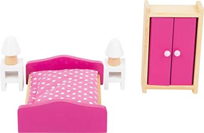 Small Foot houten poppenhuis meubeltjes slaapkamer, 6dlg.