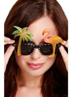 Bril met Flamingo en Palmboom - thumbnail