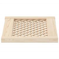 VidaXL Kastdeuren met latwerk 2 st 49,5x39,5 cm massief grenenhout - thumbnail