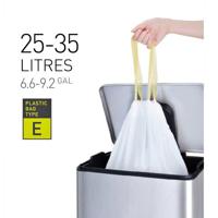 Afvalzak eko mdpe type e trekb 55x70cm 25-35l wit | 6 stuks - thumbnail