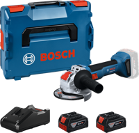 Bosch Blauw GWX 18V-8 Accu Haakse Slijper | Incl. Beschermkap | 2x GBA 18V 4,0 Ah Lader GAL 18V-40, beschermkap - 06019N9102 - thumbnail