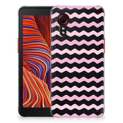 Samsung Galaxy Xcover 5 | TPU bumper | Waves Roze Samsung Galaxy Xcover 5 | TPU bumper | Waves Roze