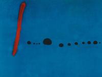 Kunstdruk Joan Miro - Blue II, 4-3-61 80x60cm - thumbnail