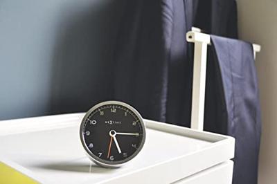 NeXtime NE-5194ZW Wekker 9 X 9 X 7.5 Cm, Metaal, Zwart, 'Company Alarm' NeXtime NE-5194ZW Wekker 9 X 9 X 7.5 Cm, Metaal, Zwart, 'Company Alarm'