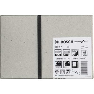 Bosch Accessories 2608654417 Reciprozaagblad S 2345 X, Progressor for Wood, verpakking van 100 stuks Zaagbladlengte 200 mm 100 stuk(s)