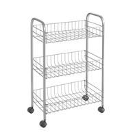 Tomado Metaltex Keuken/Badkamer Opbergtrolley Lugano 41x23x63 cm Wieltjes - thumbnail