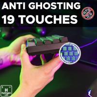 Gamingtoetsenbord - THE G-LAB - KEYZ-HYDRO-GRB/FR - 60% membraan 2 kleuren grijs + zwarte toetsen - thumbnail