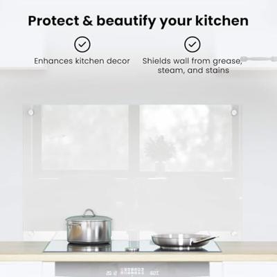 VidaXL Keuken achterwand doorzichtig 80 x 50 cm gehard glas VidaXL Keuken achterwand doorzichtig 80 x 50 cm gehard glas