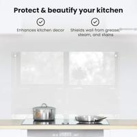 VidaXL Keuken achterwand doorzichtig 80 x 50 cm gehard glas - thumbnail