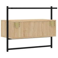 Tv-meubel wandgemonteerd 60,5x30x51 cm hout sonoma eikenkleurig - thumbnail
