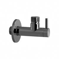 Hoekstopkraan Hotbath Cobber Rond met Filter Zwart Chroom - thumbnail