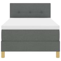 Boxspringbed met Matras Donkergrijs 90x190 cm Stof - thumbnail