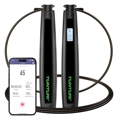 Tunturi Smart Jump Rope | Voor kinderen en Volwassenen | Bluetooth | 4 programma's | Verstelbaar | Incl Display en App