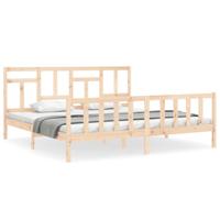 Bedframe zonder matras massief grenenhout 200x200 cm - thumbnail