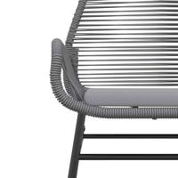 5-delige Tuinset met kussens poly rattan glas grijs - thumbnail