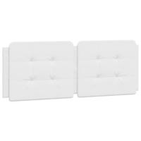 Hoofdbordkussen 120 cm kunstleer wit - thumbnail