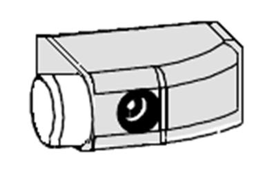 GU aanslagbuffer - 90 zw. v/hefschuifdeur - GU-k.12024