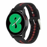 Garmin Venu / Sq / Sq2 / 2 plus - Dot Pattern bandje - Zwart met rood - thumbnail