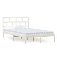 Bedframe massief grenenhout wit 120x200 cm - thumbnail