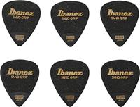 Ibanez PPA14MSGBK Grip Wizard Series Sand Grip plectrumset 6-pack teardrop zwart medium - thumbnail